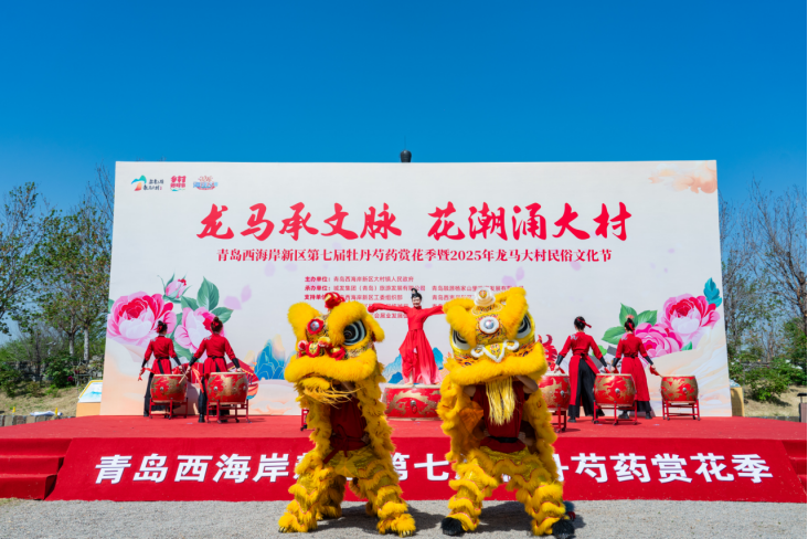 青岛西海岸新区第七届牡丹芍药赏花季暨2025年龙马大村民俗文化节在大村镇开幕